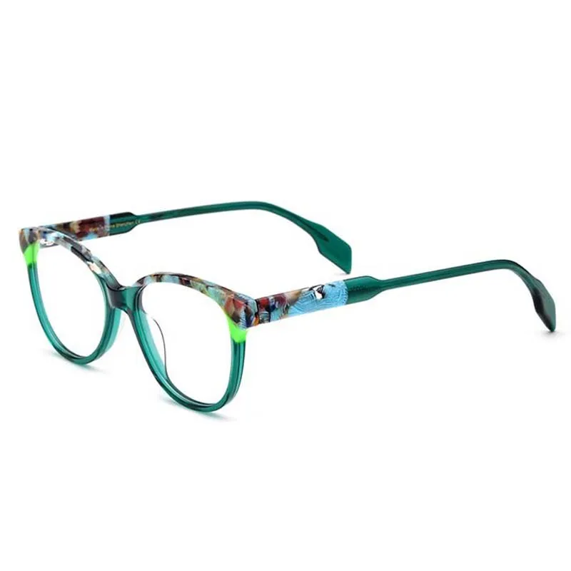 CCspace Unisex Full Rim Square Cat Eye Acetate Eyeglasses 53152