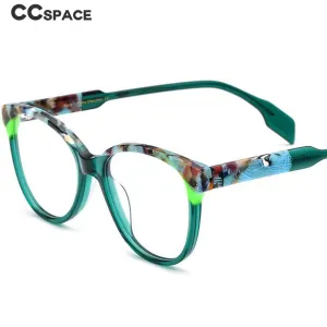 CCspace Unisex Full Rim Square Cat Eye Acetate Eyeglasses 53152