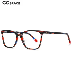 CCspace Unisex Full Rim Square Cat Eye Acetate Eyeglasses 55567