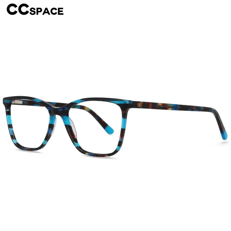 CCspace Unisex Full Rim Square Cat Eye Acetate Eyeglasses 55567