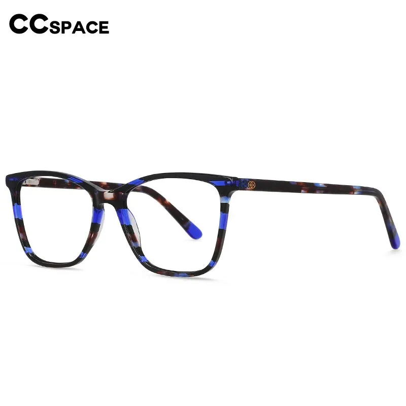 CCspace Unisex Full Rim Square Cat Eye Acetate Eyeglasses 55567