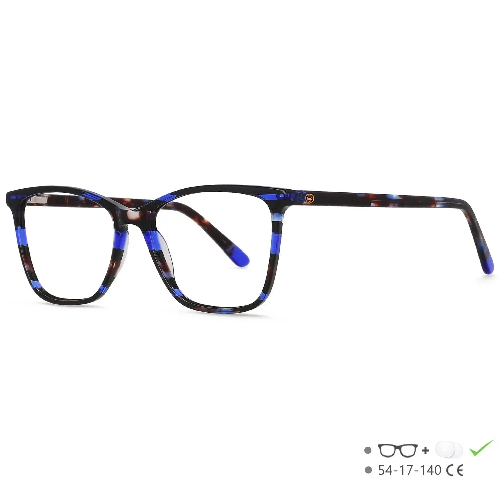 CCspace Unisex Full Rim Square Cat Eye Acetate Eyeglasses 55567