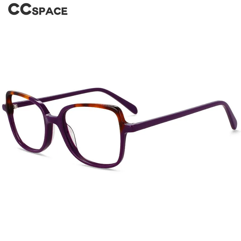 CCspace Unisex Full Rim Square Cat Eye Acetate Titanium Eyeglasses 55908