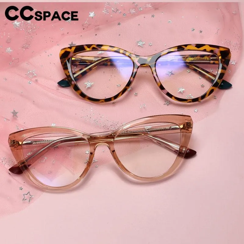 CCspace Unisex Full Rim Square Cat Eye PC Eyeglasses 56638