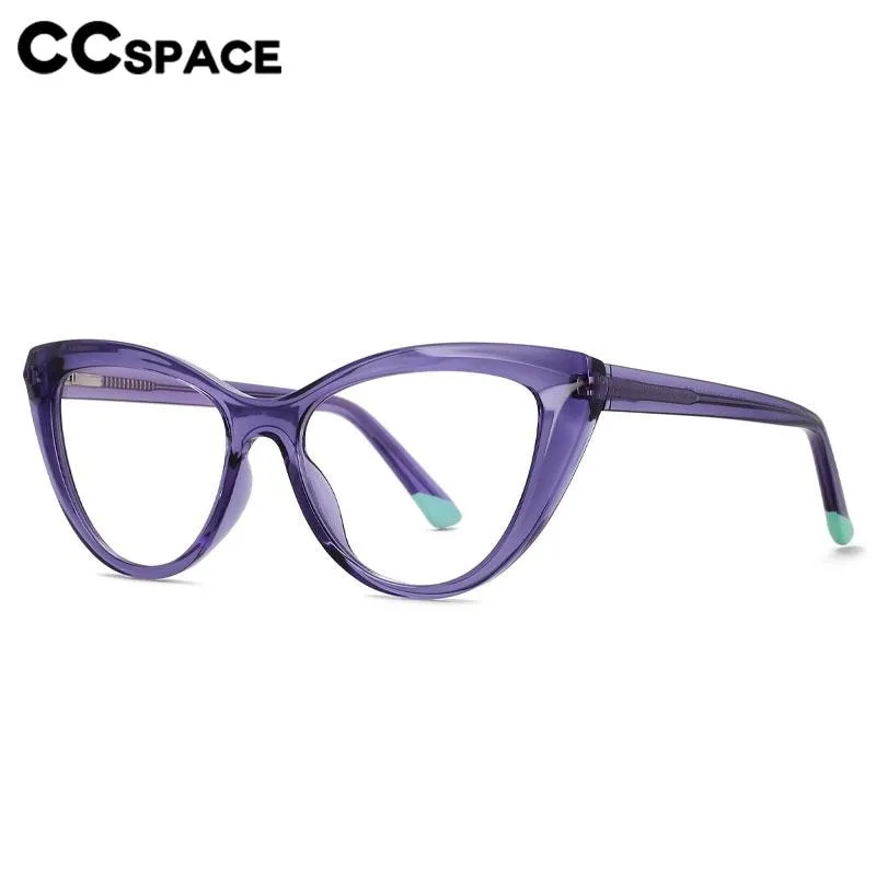 CCspace Unisex Full Rim Square Cat Eye PC Eyeglasses 56638