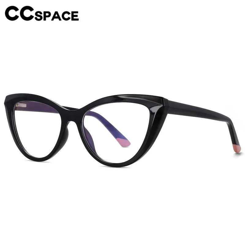 CCspace Unisex Full Rim Square Cat Eye PC Eyeglasses 56638