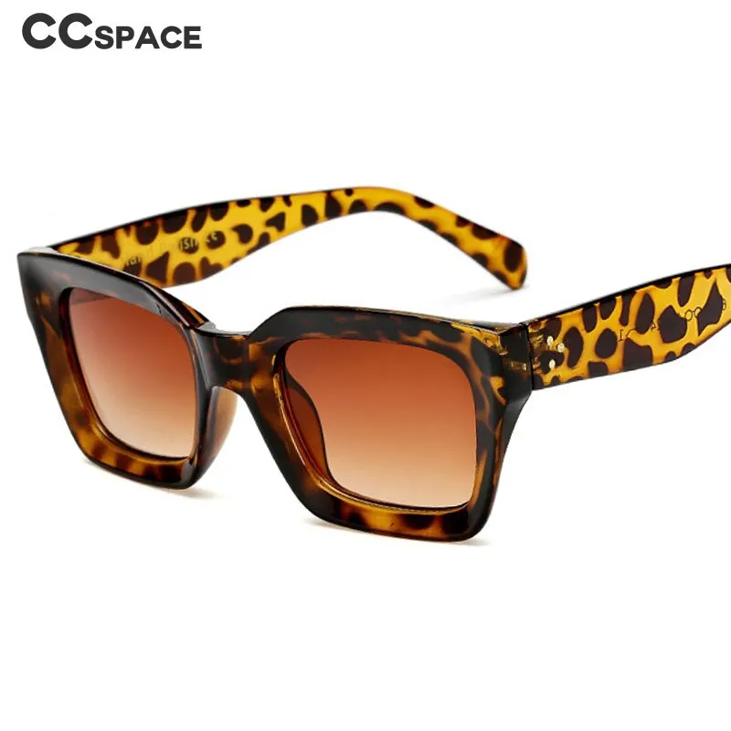 CCspace Unisex Full Rim Square Cat Eye Resin Rivet Frame Eyeglasses 47105