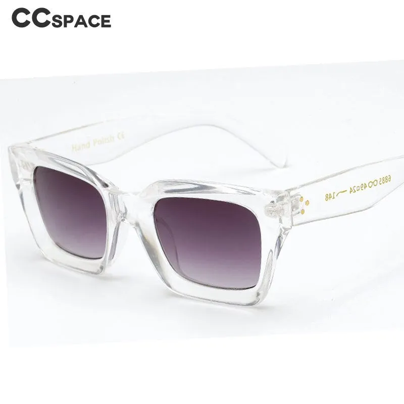 CCspace Unisex Full Rim Square Cat Eye Resin Rivet Frame Eyeglasses 47105