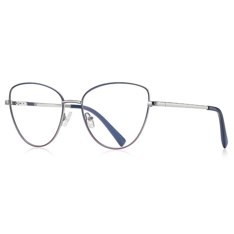 CCspace Unisex Full Rim Square Cat Eye Spring Hinge Alloy Eyeglasses 56273