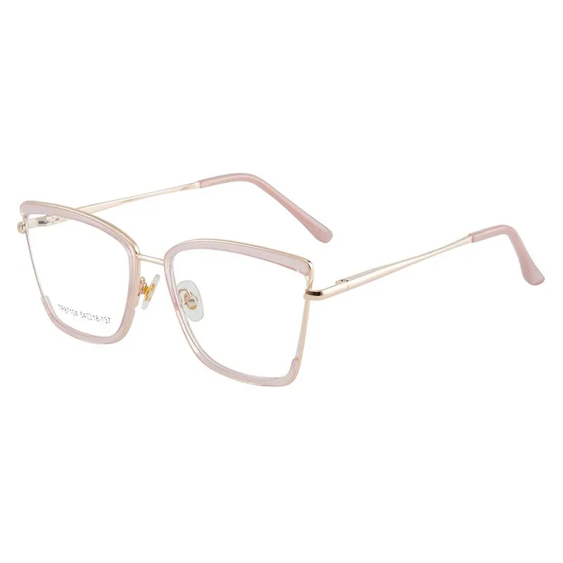 CCspace Unisex Full Rim Square Cat Eye TR 90 Alloy Eyeglasses 55915