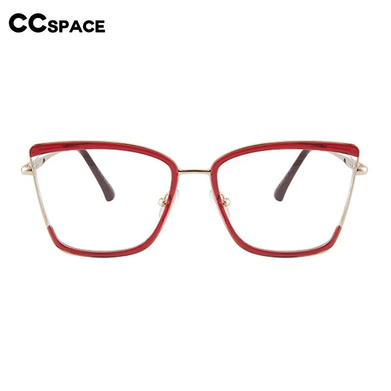 CCspace Unisex Full Rim Square Cat Eye TR 90 Alloy Eyeglasses 55915