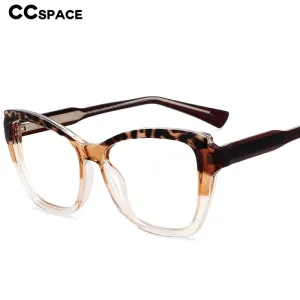 CCspace Unisex Full Rim Square Cat Eye Tr 90 Titanium Eyeglasses 54473