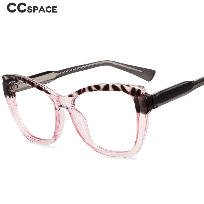 CCspace Unisex Full Rim Square Cat Eye Tr 90 Titanium Eyeglasses 54473