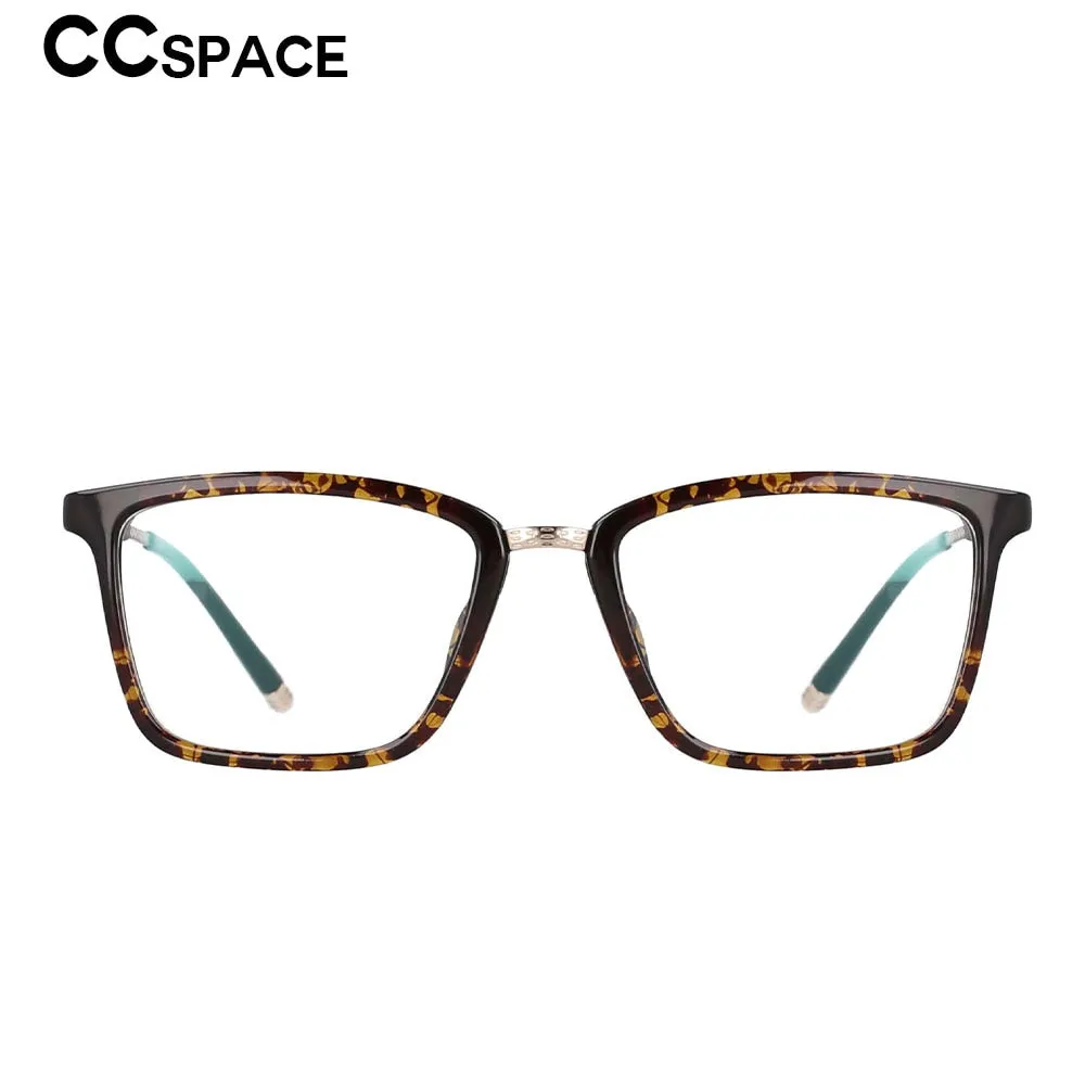 CCspace Unisex Full Rim Square Resin Frame Eyeglasses 53204