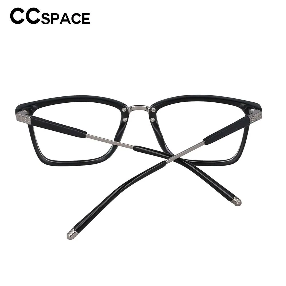 CCspace Unisex Full Rim Square Resin Frame Eyeglasses 53204