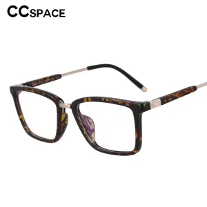 CCspace Unisex Full Rim Square Resin Frame Eyeglasses 53204