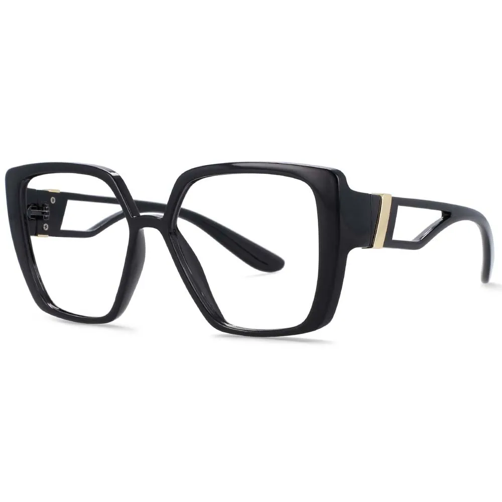 CCspace Unisex Full Rim Square Resin Frame Eyeglasses 54036