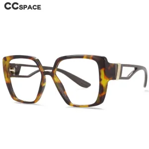 CCspace Unisex Full Rim Square Resin Frame Eyeglasses 54036