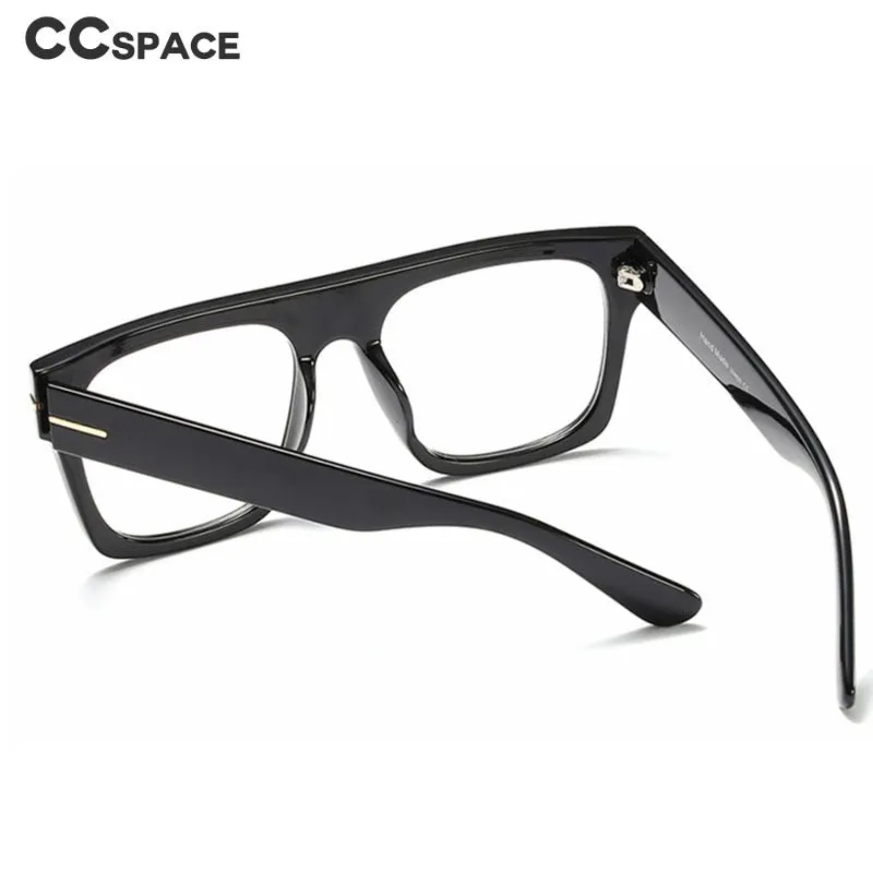 CCspace Unisex Full Rim Square Resin Titanium Frame Eyeglasses 45718