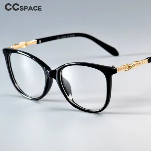 CCspace Unisex Full Rim Square  Titanium Eyeglasses 45705