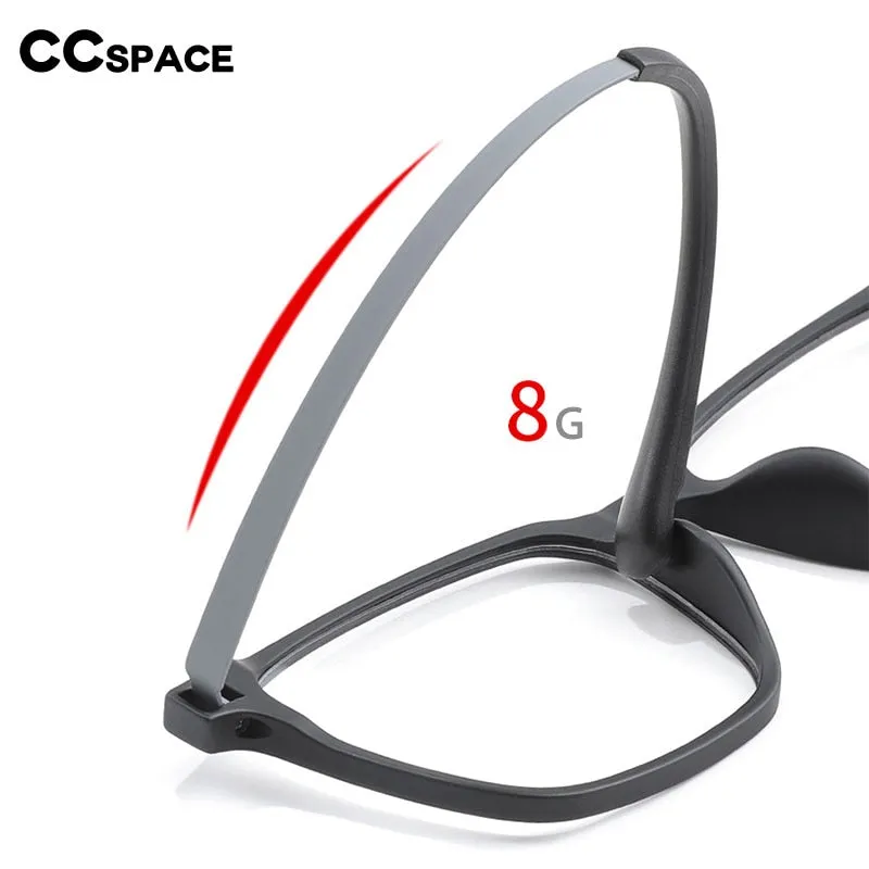 CCspace Unisex Full Rim Square Titanium Eyeglasses 49645