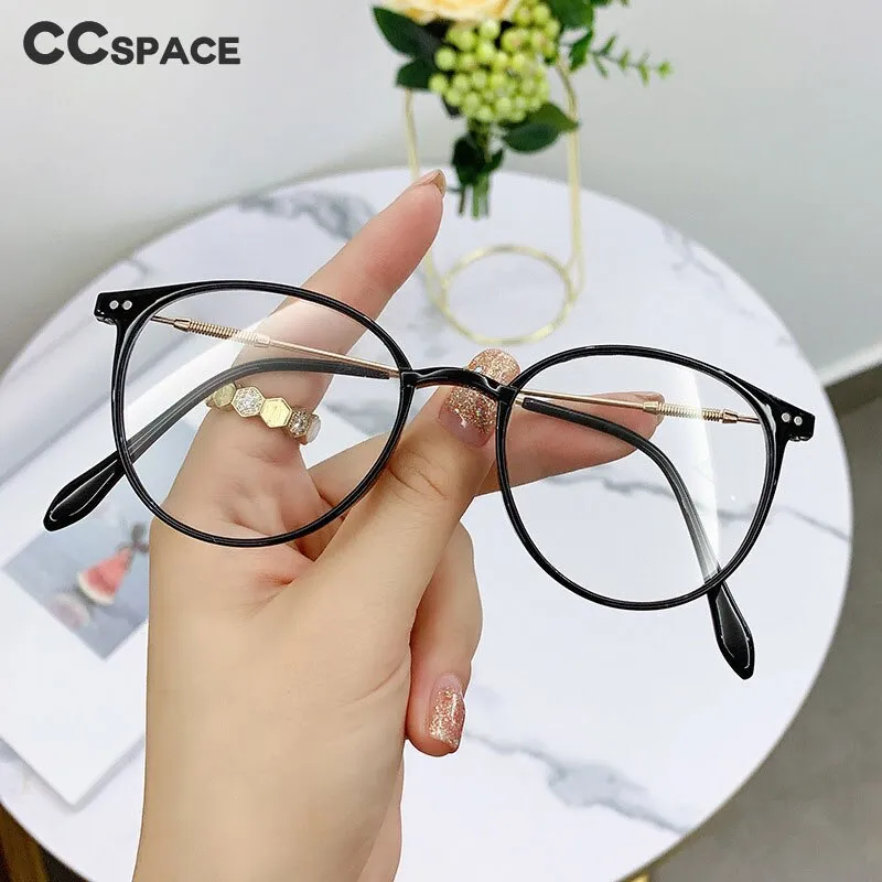 CCspace Unisex Full Rim Square Tr 90 Alloy Reading Glasses 56225