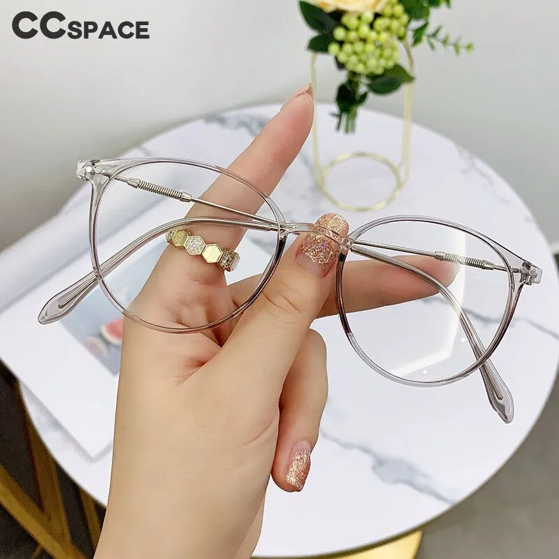 CCspace Unisex Full Rim Square Tr 90 Alloy Reading Glasses 56225