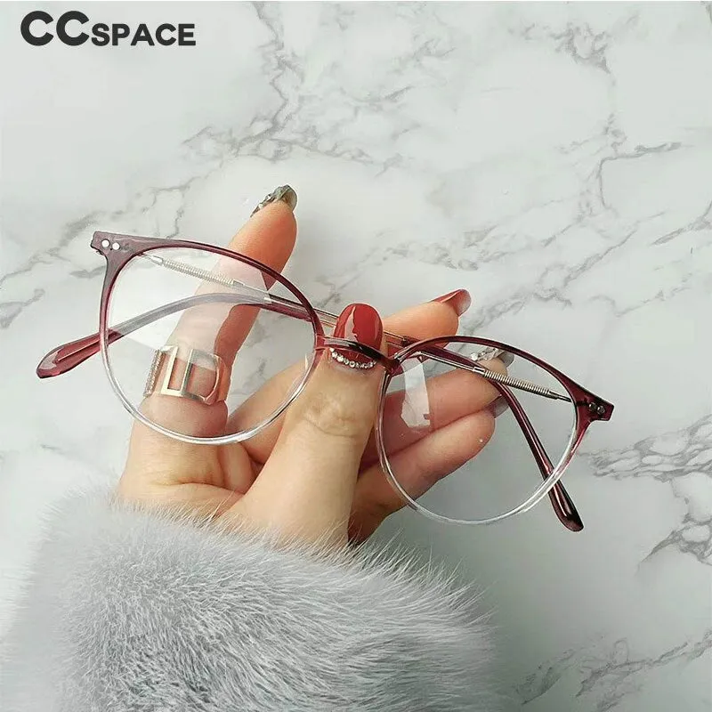 CCspace Unisex Full Rim Square Tr 90 Alloy Reading Glasses 56225