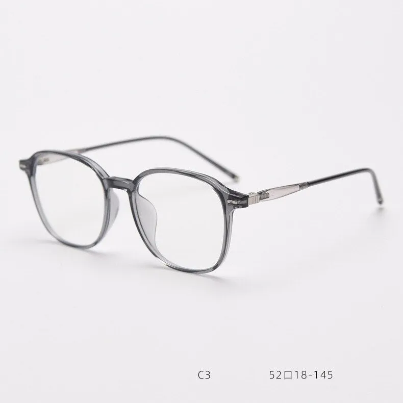 CCspace Unisex Full Rim Square Tr 90 Titanium Eyeglasses 55686