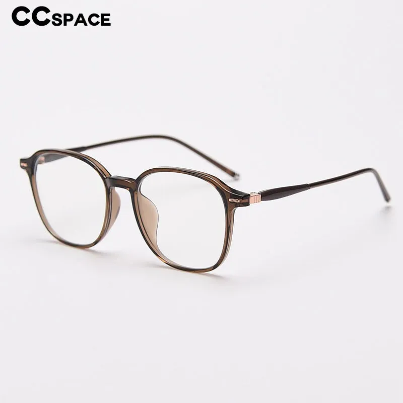 CCspace Unisex Full Rim Square Tr 90 Titanium Eyeglasses 55686