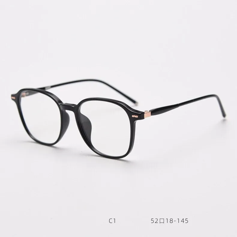 CCspace Unisex Full Rim Square Tr 90 Titanium Eyeglasses 55686