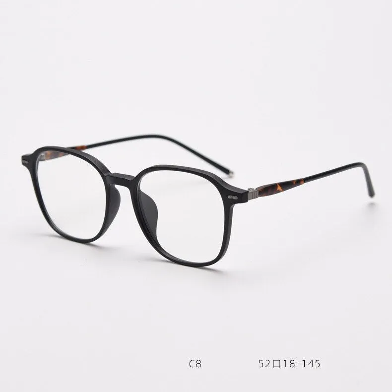 CCspace Unisex Full Rim Square Tr 90 Titanium Eyeglasses 55686