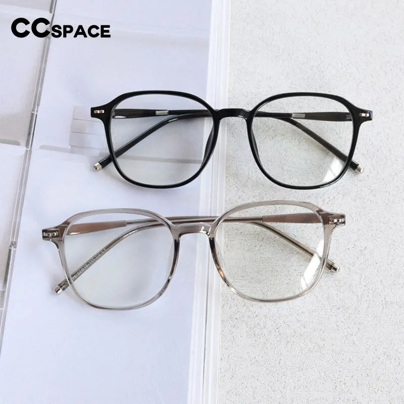 CCspace Unisex Full Rim Square Tr 90 Titanium Eyeglasses 55686