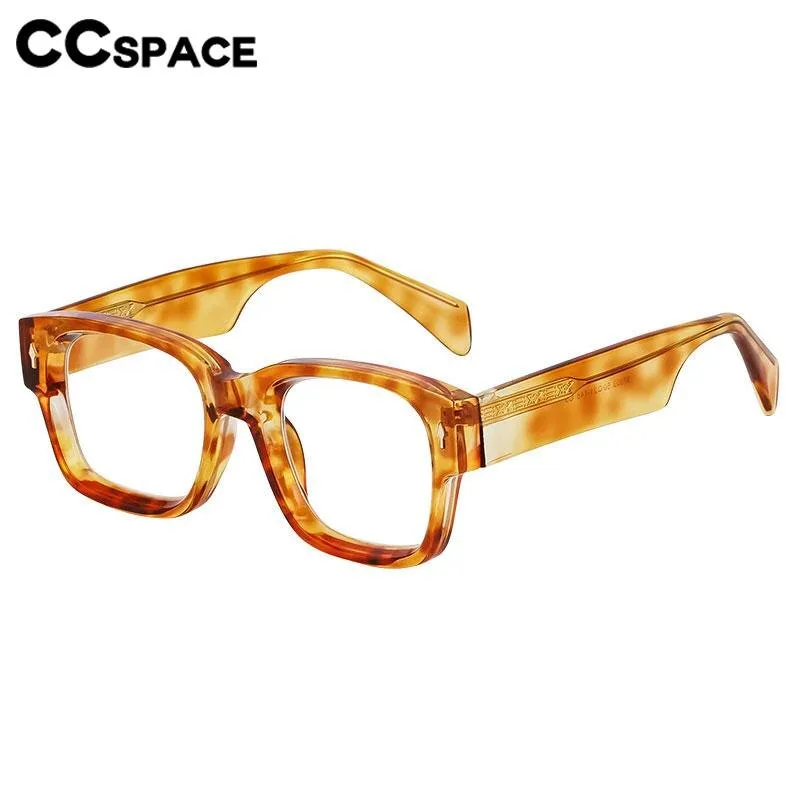 CCspace Unisex Full Rim Square Tr 90 Titanium Eyeglasses 56737