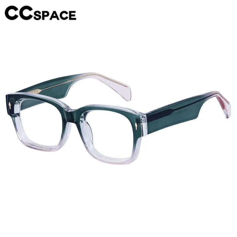 CCspace Unisex Full Rim Square Tr 90 Titanium Eyeglasses 56737