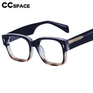 CCspace Unisex Full Rim Square Tr 90 Titanium Eyeglasses 56737