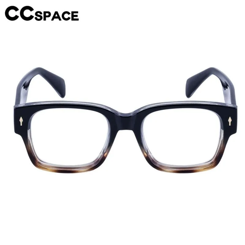 CCspace Unisex Full Rim Square Tr 90 Titanium Eyeglasses 56737