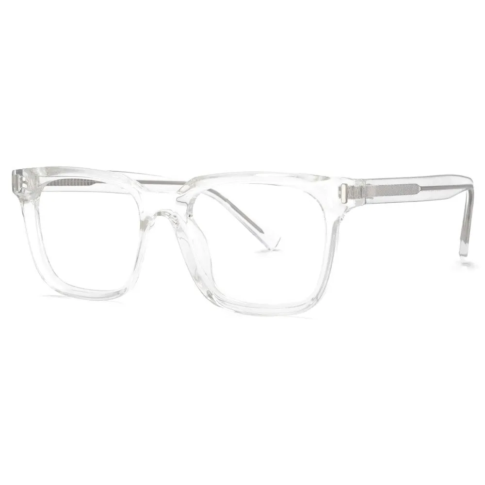 CCspace Unisex Full Rim Square Tr 90 Titanium Frame Eyeglasses 53829