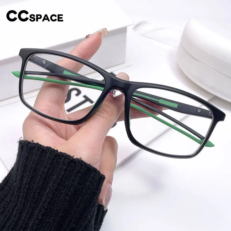 CCspace Unisex Full Rim Square Tr 90 Titanium Sport Eyeglasses 55473