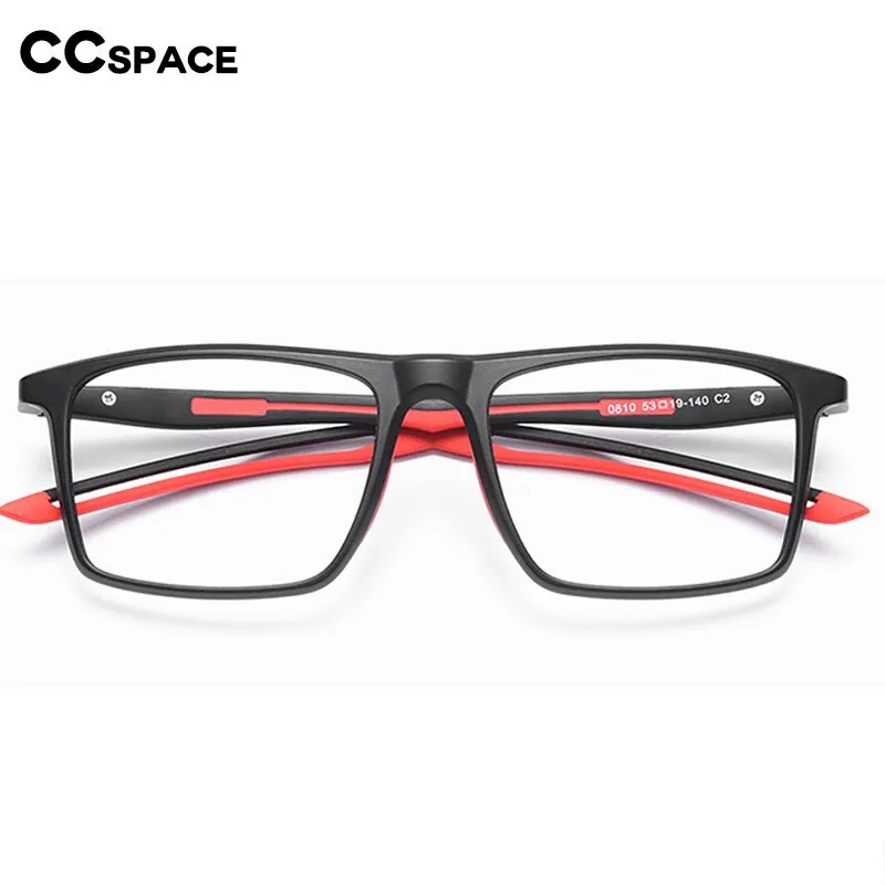 CCspace Unisex Full Rim Square Tr 90 Titanium Sport Eyeglasses 55473