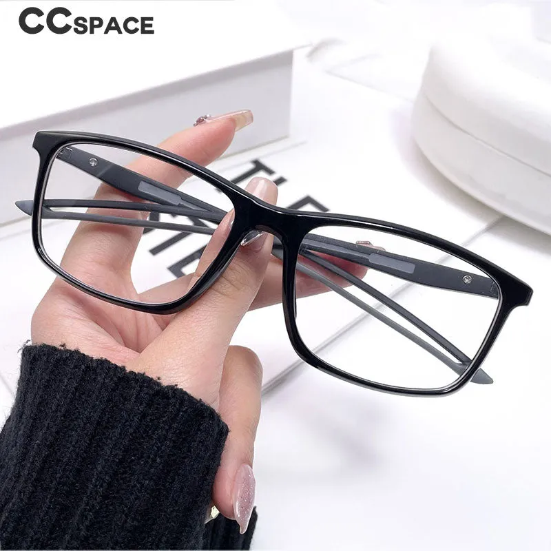 CCspace Unisex Full Rim Square Tr 90 Titanium Sport Eyeglasses 55473