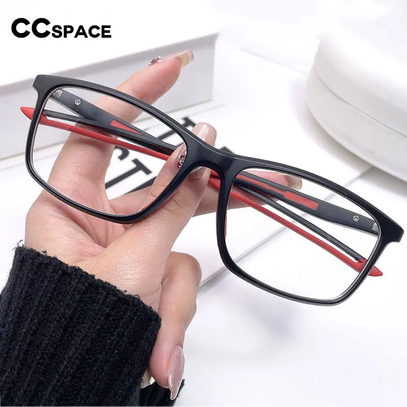 CCspace Unisex Full Rim Square Tr 90 Titanium Sport Eyeglasses 55473