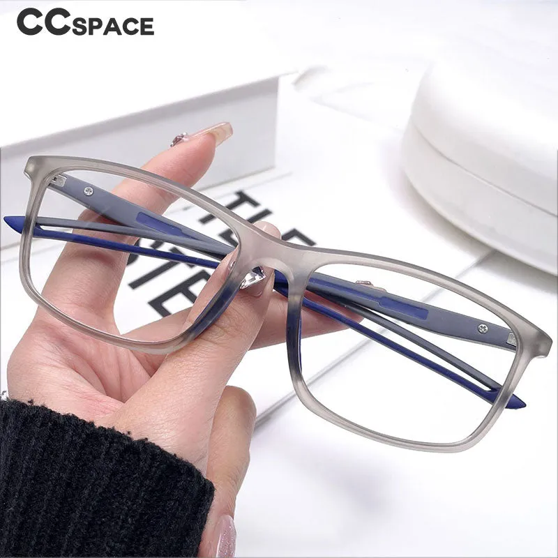 CCspace Unisex Full Rim Square Tr 90 Titanium Sport Eyeglasses 55473