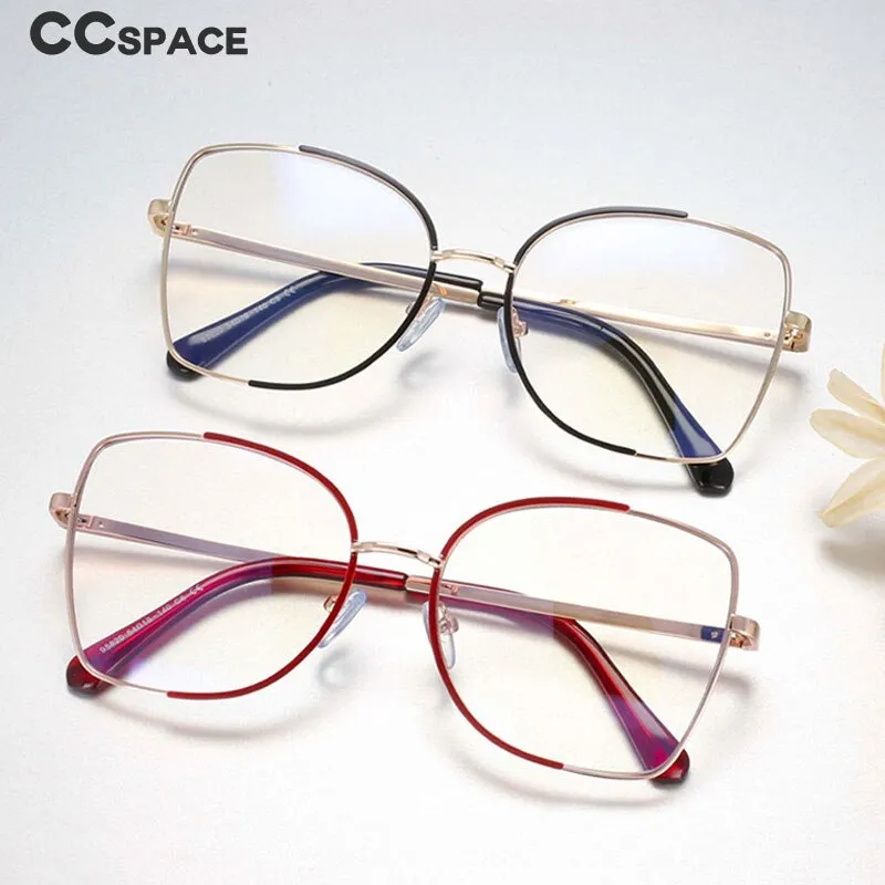 CCspace Unisex Semi Rim Square Alloy Frame Eyeglasses 54079