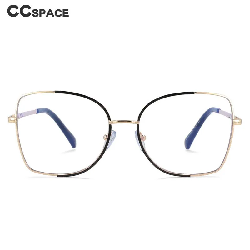 CCspace Unisex Semi Rim Square Alloy Frame Eyeglasses 54079