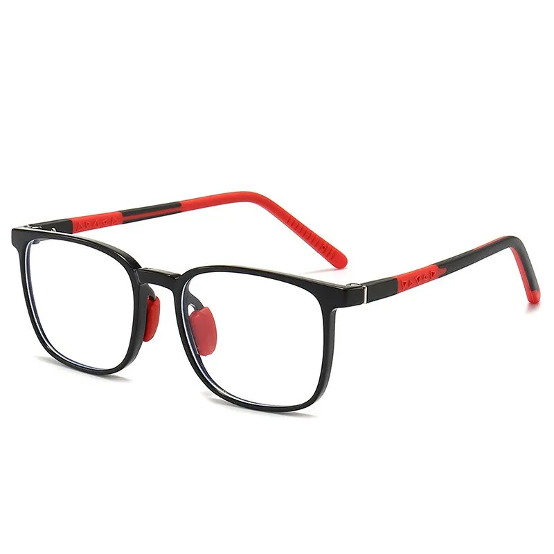 CCspace Unisex Youth Full Rim Square Silicone Eyeglasses 54671