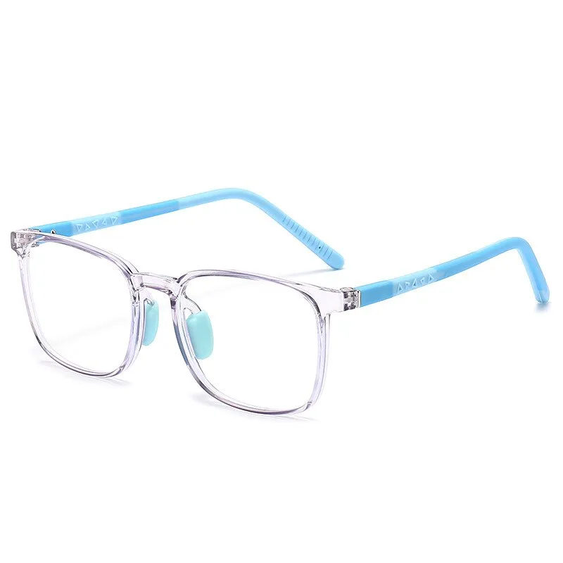 CCspace Unisex Youth Full Rim Square Silicone Eyeglasses 54671