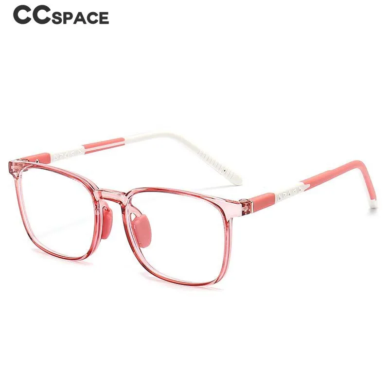 CCspace Unisex Youth Full Rim Square Silicone Eyeglasses 54671