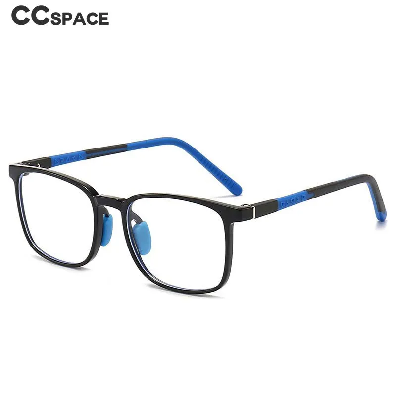 CCspace Unisex Youth Full Rim Square Silicone Eyeglasses 54671