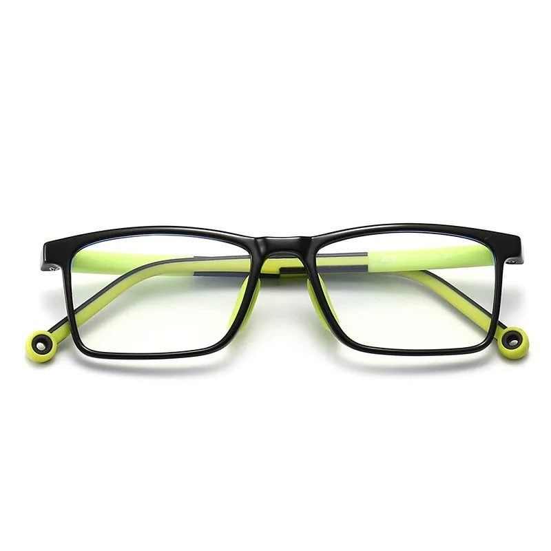 CCspace Unisex Youth Full Rim Square Silicone Eyeglasses 54673